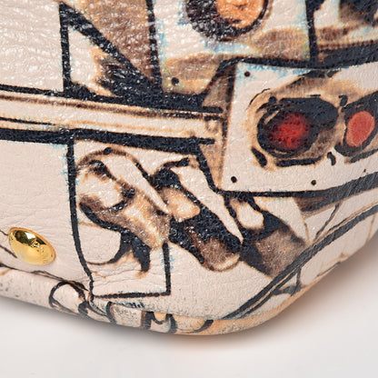 Prada X JAMES JEAN Cervo Lux Fairy Print Large Double Handle Boston Bag Prugna 12 of 14
