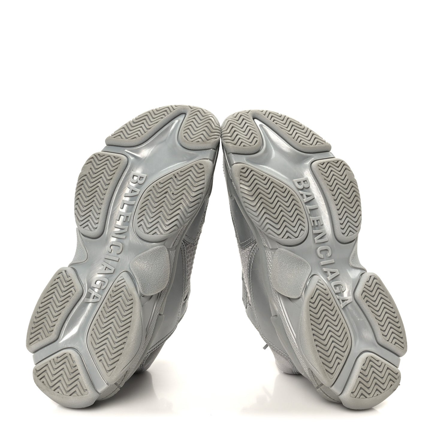 Metallic Fabric Mesh Womens Triple S Sneakers 39 Silver