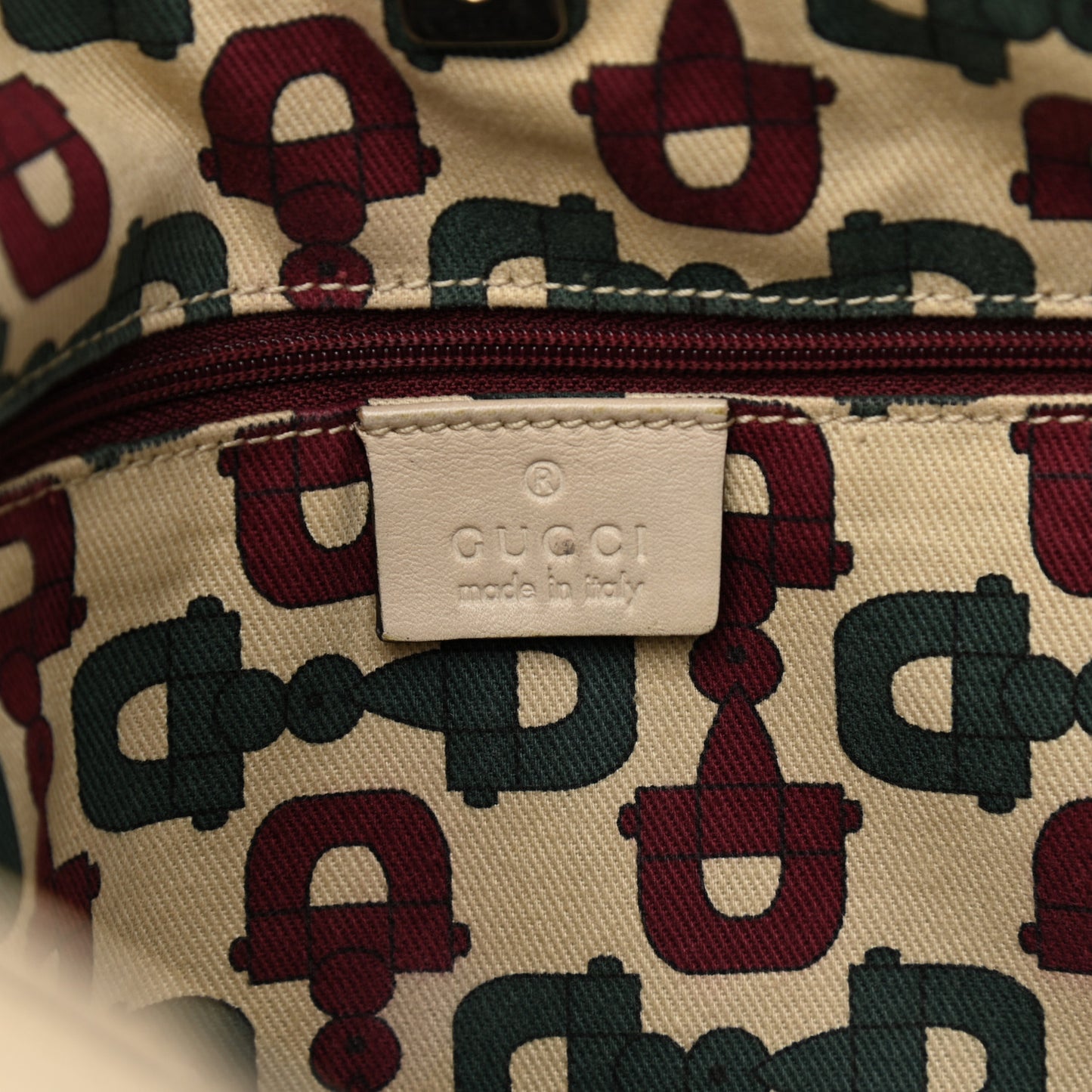 Guccissima Large Abbey Tote Off White