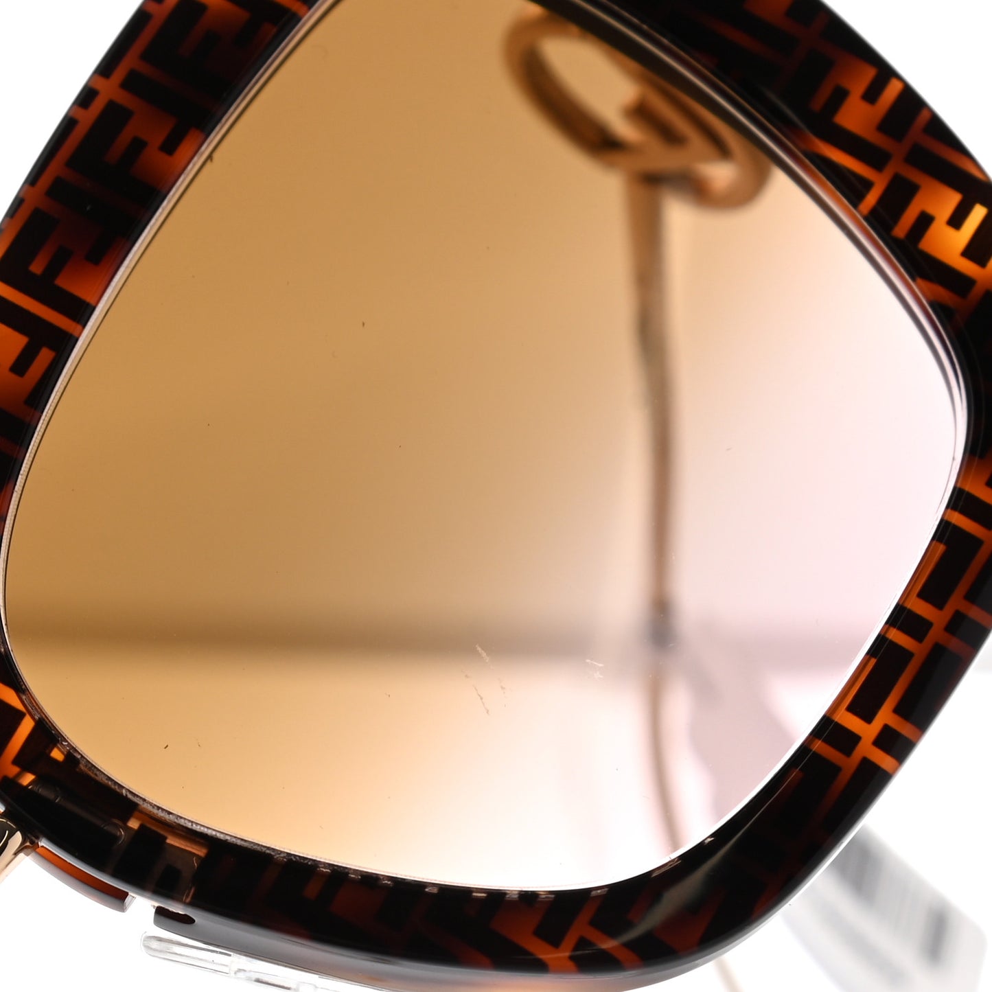 Acetate Metal F is Fendi FF Square Cat Eye Sunglasses FF 0424/F/S Havana