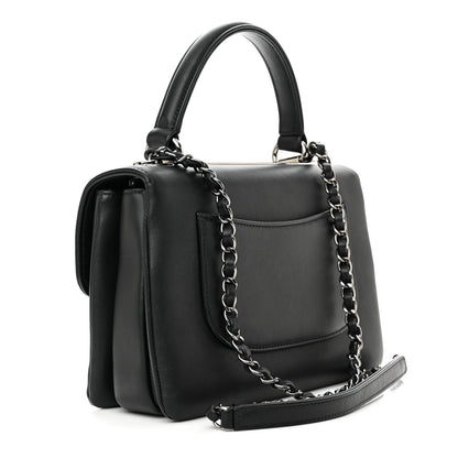 Chanel Calfskin Small Trendy CC Dual Handle Flap Bag Black 3 of 11
