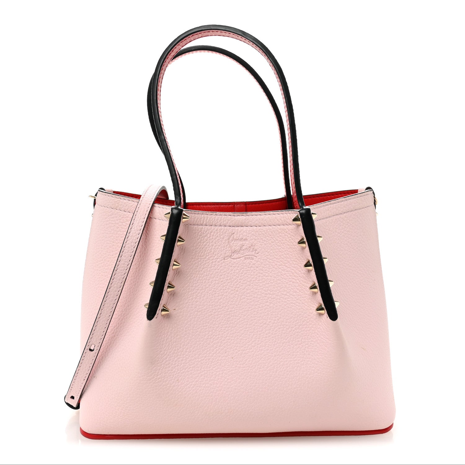 Christian Louboutin Calfskin Empire Spiked Mini Cabarock Shopper Tote Poupee 1 of 10