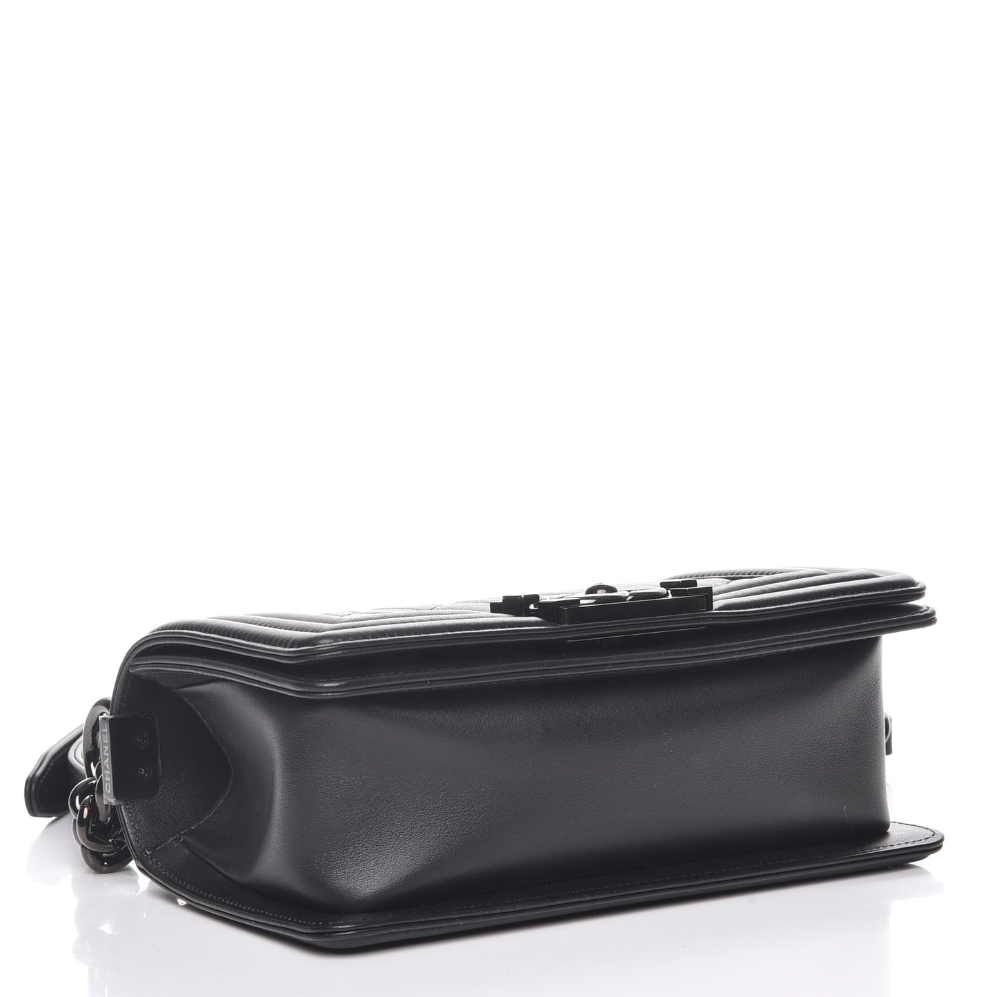 Calfskin Quilted Small Boy Flap So Black