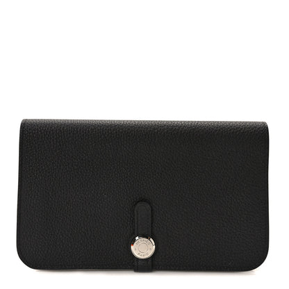 Hermes Togo Dogon Duo Wallet Black 1 of 10