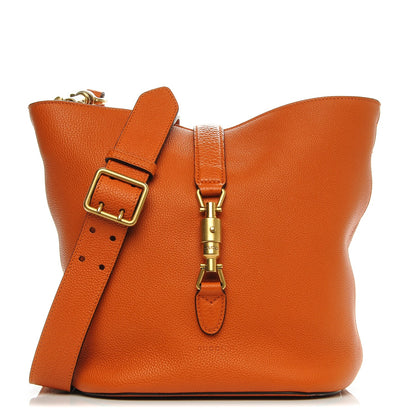 Gucci Soft Grained Calfskin Small Jackie Bucket Bag Orange 1 of 11