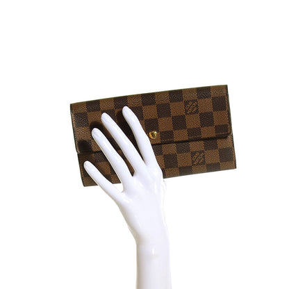 Louis Vuitton Damier Ebene Sarah Wallet 2 of 7