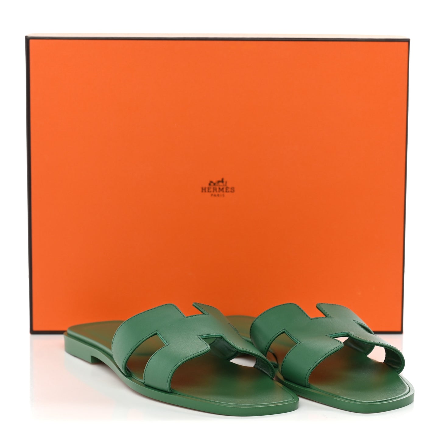 Calfskin Oran Sandals 36 Vert Electrique