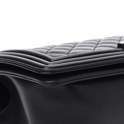 Chanel Lambskin Quilted Medium Boy Flap Black 10 of 15