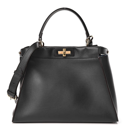 Fendi Calfskin Velvet Fun Fair Medium Peekaboo Iconic Satchel Night Blue Multicolor 1 of 11