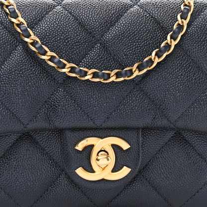 Chanel Iridescent Caviar Quilted Mini My Perfect Flap Dark Blue 8 of 10