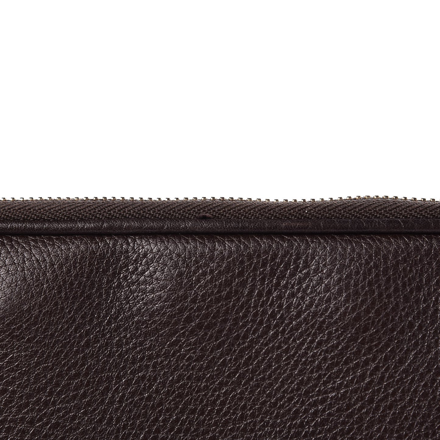 Grained Calfskin Bamboo Tassle Laptop Case Brown