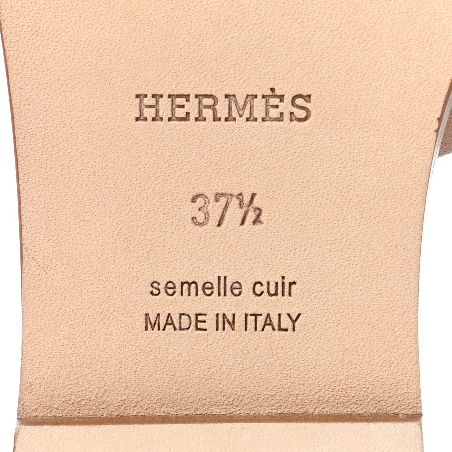 Hermes Calfskin Villa Sandals 37.5 Natural 6 of 8