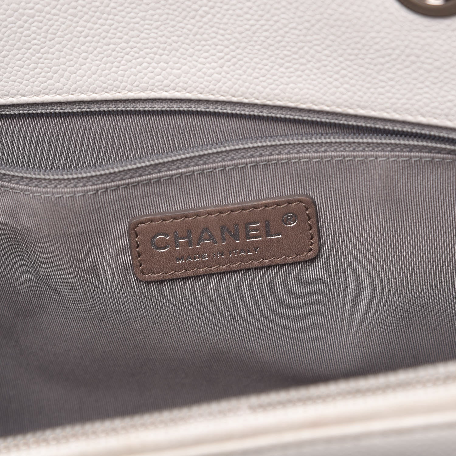Chanel Soft Caviar Quilted CC Timeless Tote White 6 of 19