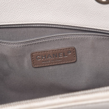 Chanel Soft Caviar Quilted CC Timeless Tote White 6 of 19