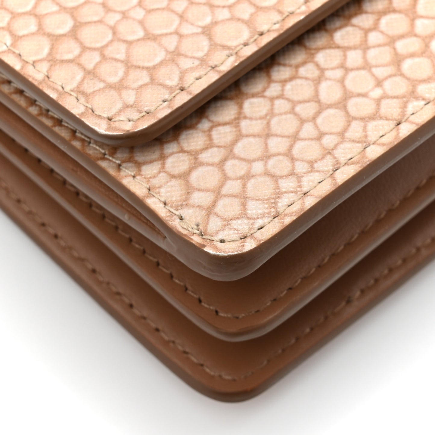 Calfskin Stingray Print Small TB Chain Bag Light Sand