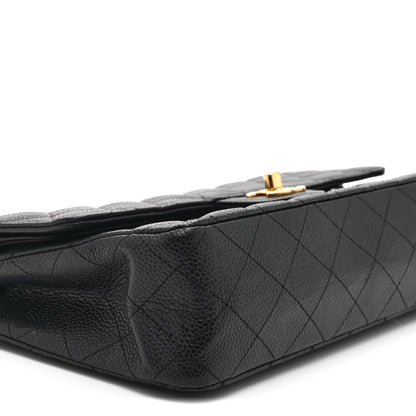 Chanel Caviar Quilted Medium Double Flap Black 9 of 10