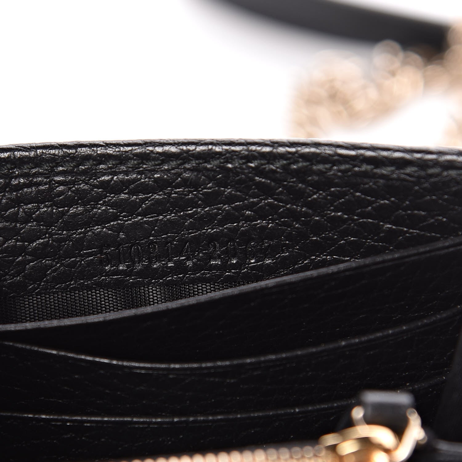 Gucci Dollar Calfskin Interlocking G Chain Wallet Black 7 of 11