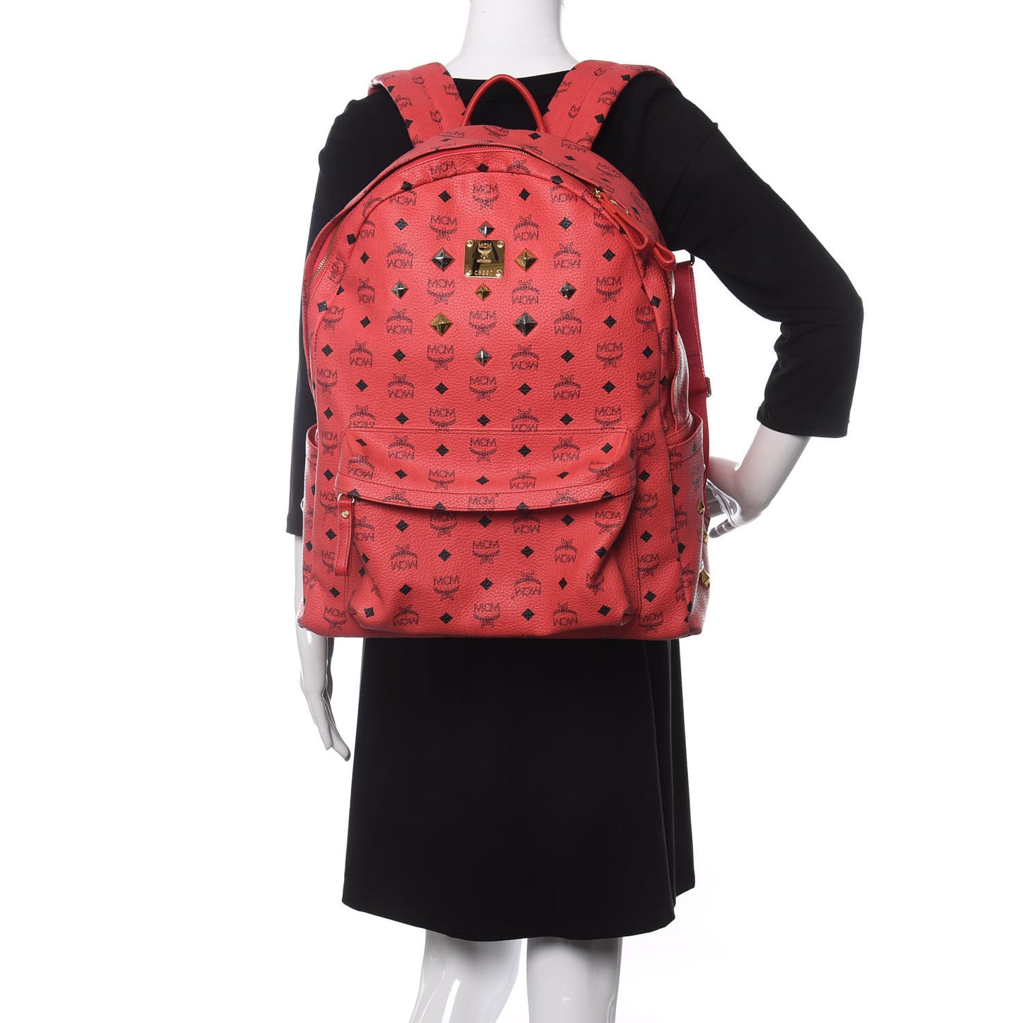Visetos Large Sprinkle Stud Stark Backpack Corail