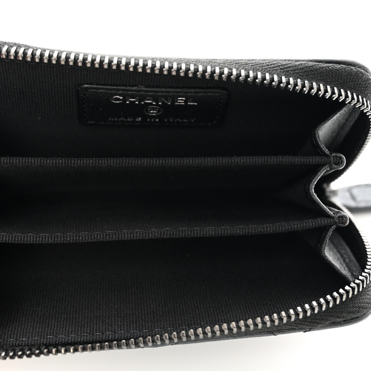 Chanel Pearly Lambskin Quilted Zip Coin Purse So Black 5 of 8