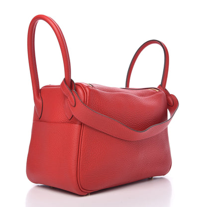 Hermes Taurillon Clemence Lindy 26 Rouge Casaque 3 of 10