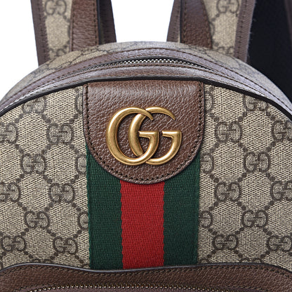 Gucci GG Supreme Monogram Calfskin Web Small Ophidia Day Backpack Beige Ebony New Acero 10 of 10