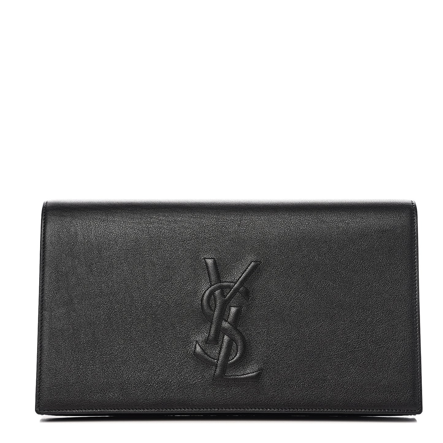 Calfskin Monogram Large Belle De Jour Clutch Black