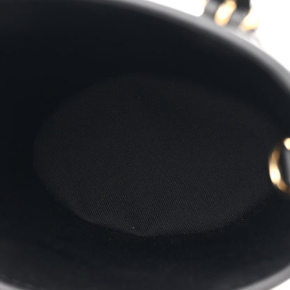 Louis Vuitton Cotton Calfskin Monogram Nano Bucket Bag Black 6 of 12