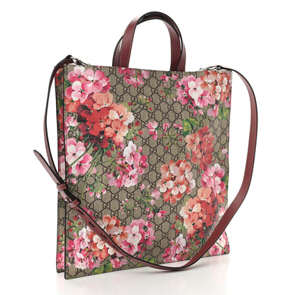 Gucci Soft GG Supreme Monogram Blooms Vertical Tote Beige Multicolor Dry Rose 3 of 9