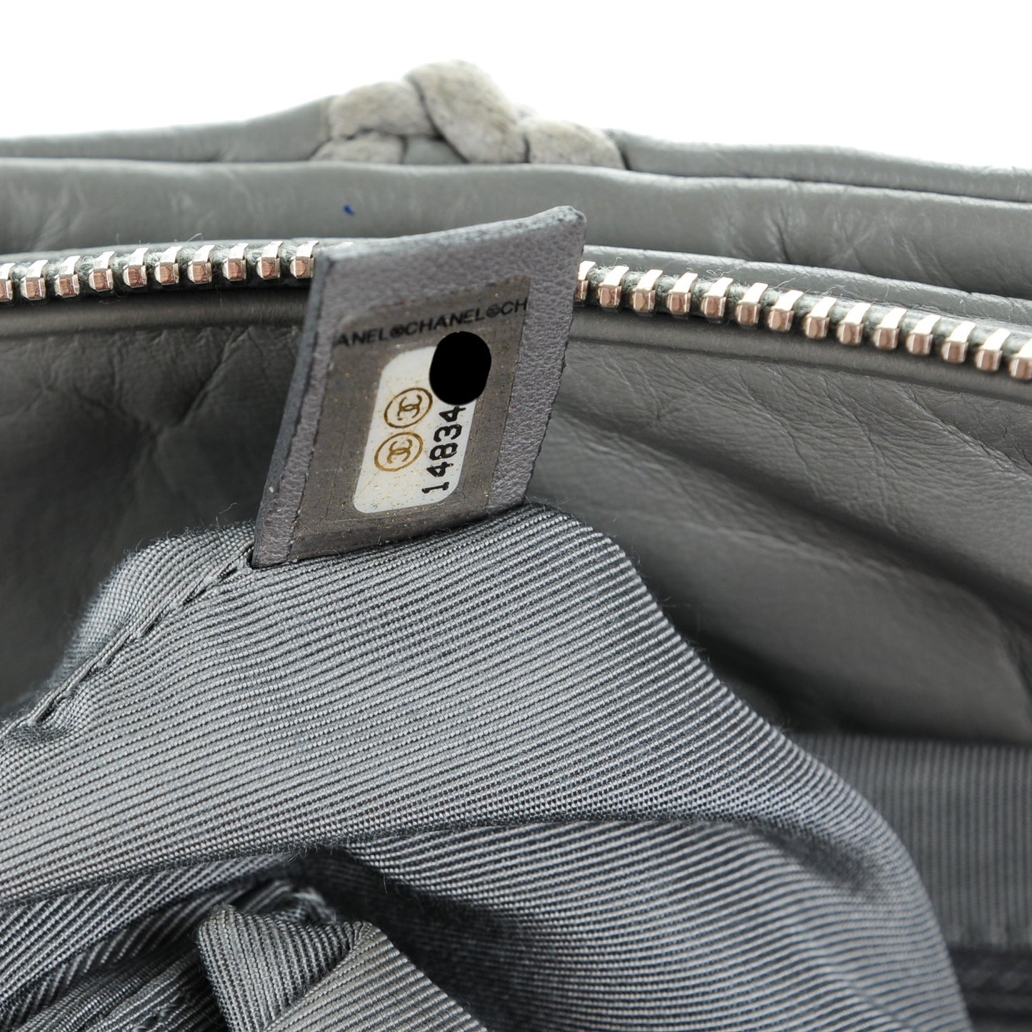 Calfskin Ultra Stitch Tote Grey