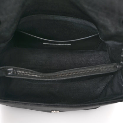 Saint Laurent Grain De Poudre Medium West Hollywood Monogram Fold-Over Black 5 of 11
