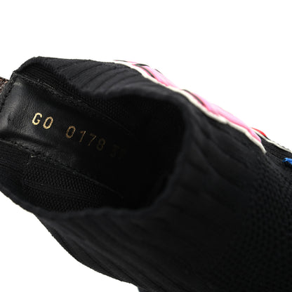 Louis Vuitton Stretch Fabric LV Black Heart Sock Sneaker 39 Black 9 of 9