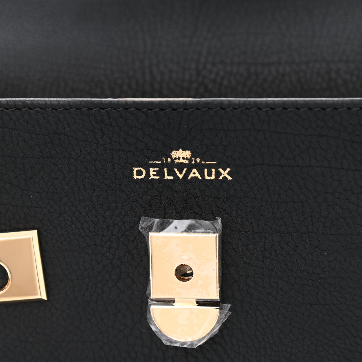 Delvaux Crispy Calfskin MM Tempete Satchel Black 6 of 15