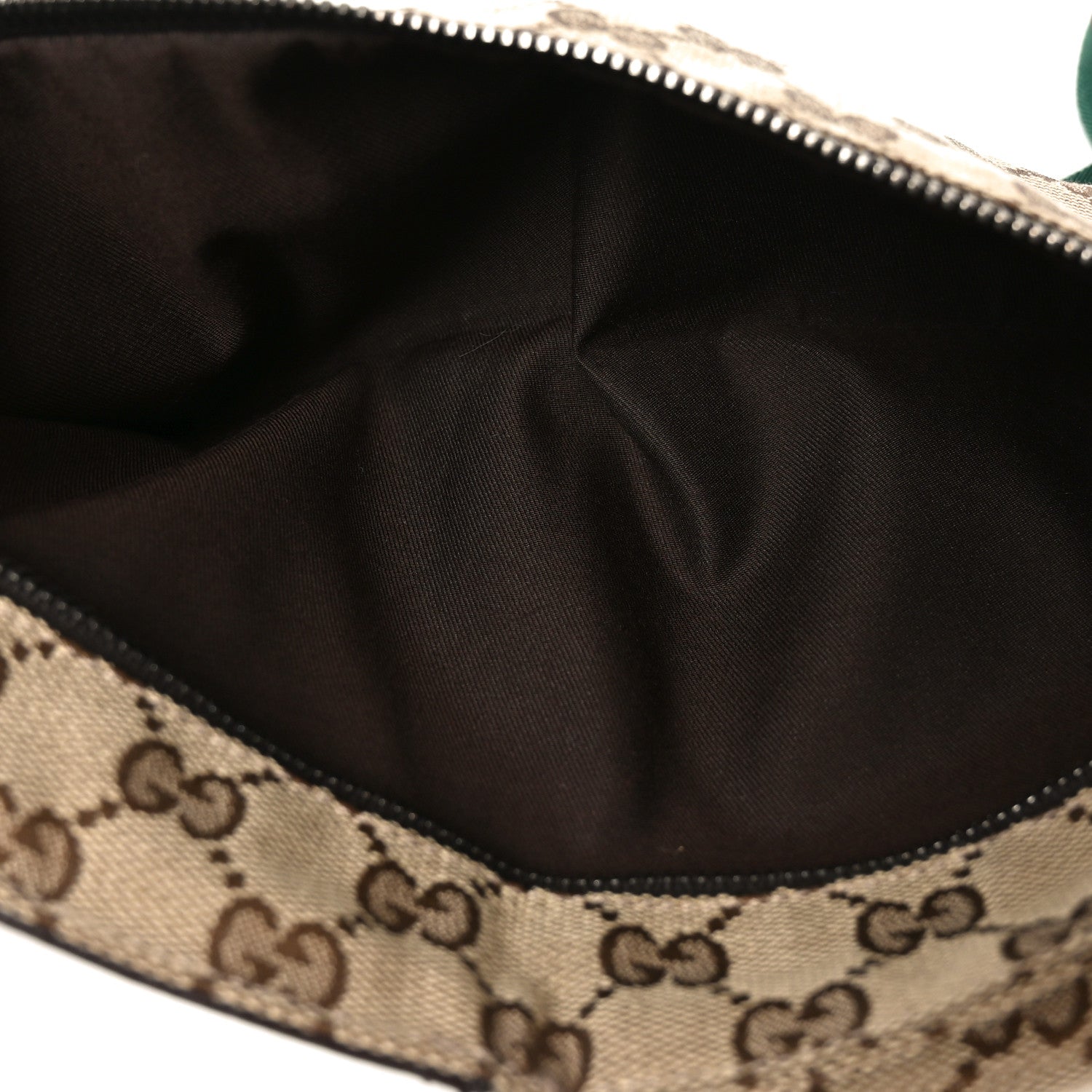 Gucci GG Monogram Web Double Pocket Belt Bag Dark Brown 5 of 10