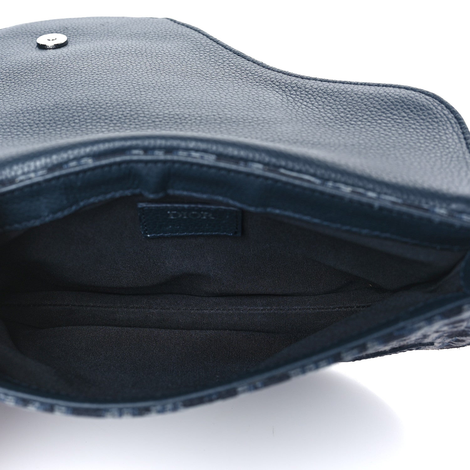 Christian Dior Oblique Saddle Messenger Pouch Blue Black 5 of 9