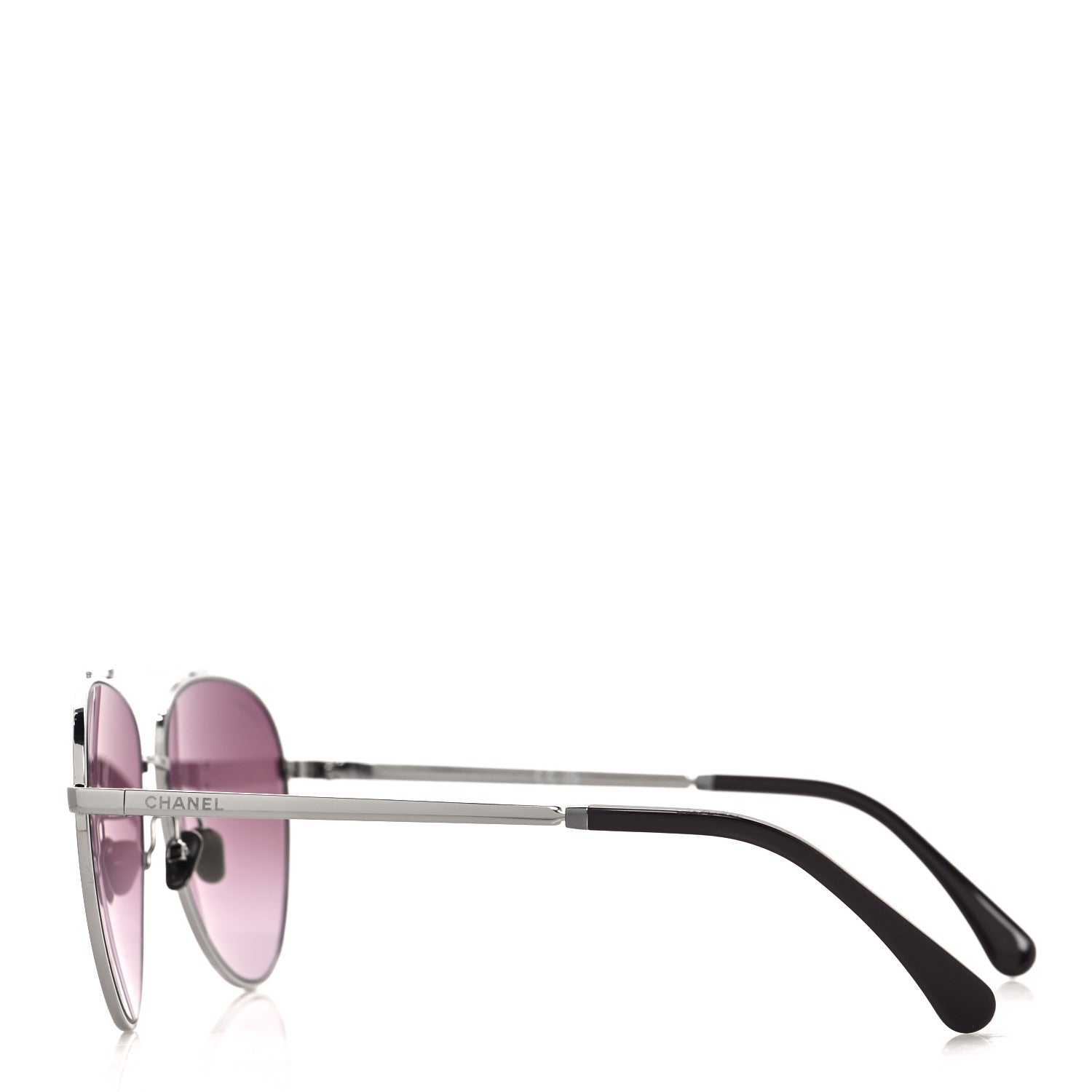 Chanel Metal Aviator Sunglasses 4279-B Silver 3 of 7
