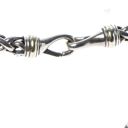 David Yurman Sterling Silver 14K Yellow Gold 8mm Wheat Chain Necklace 4 of 7