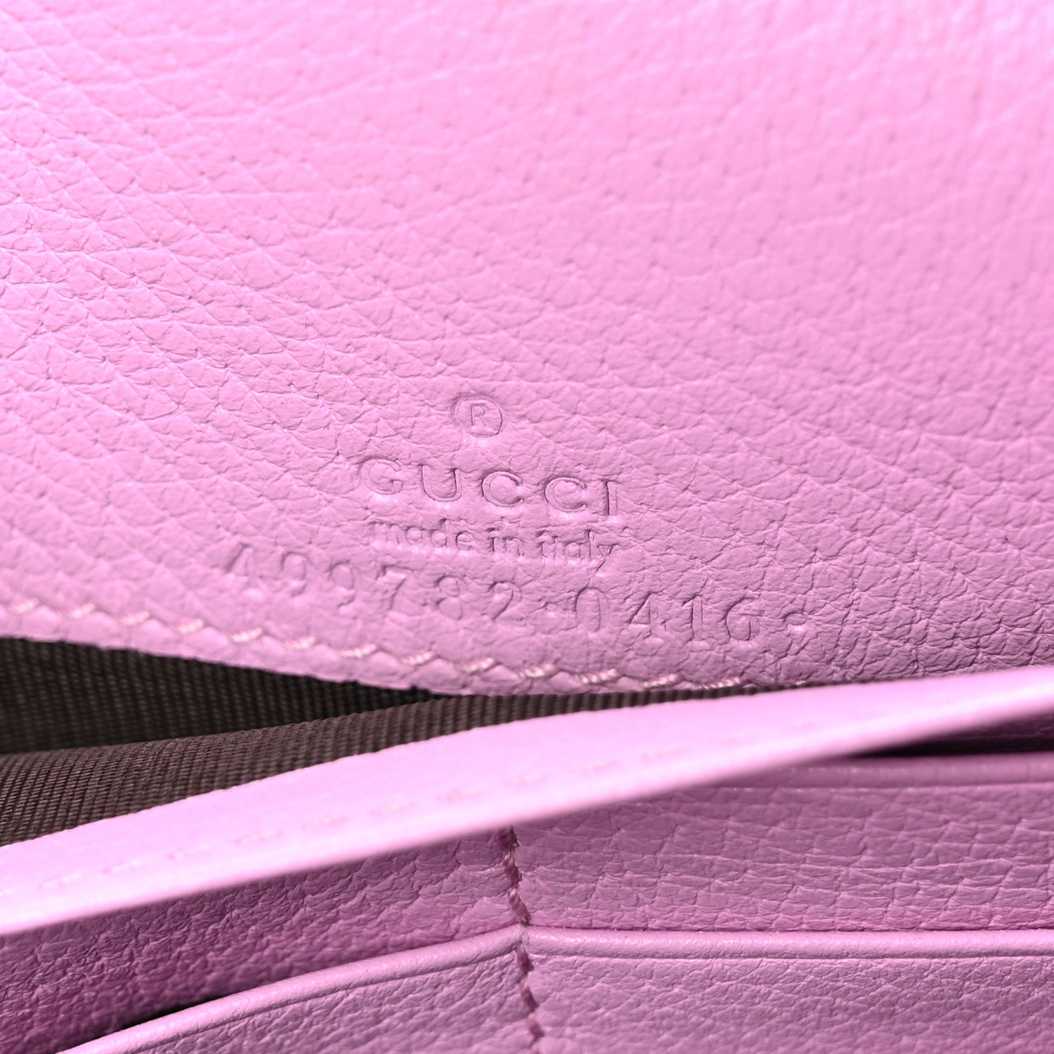 Gucci Calfskin Marquise Crystals Mini GG Chain Wallet Malva 6 of 11