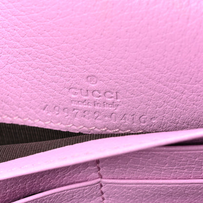 Gucci Calfskin Marquise Crystals Mini GG Chain Wallet Malva 6 of 11