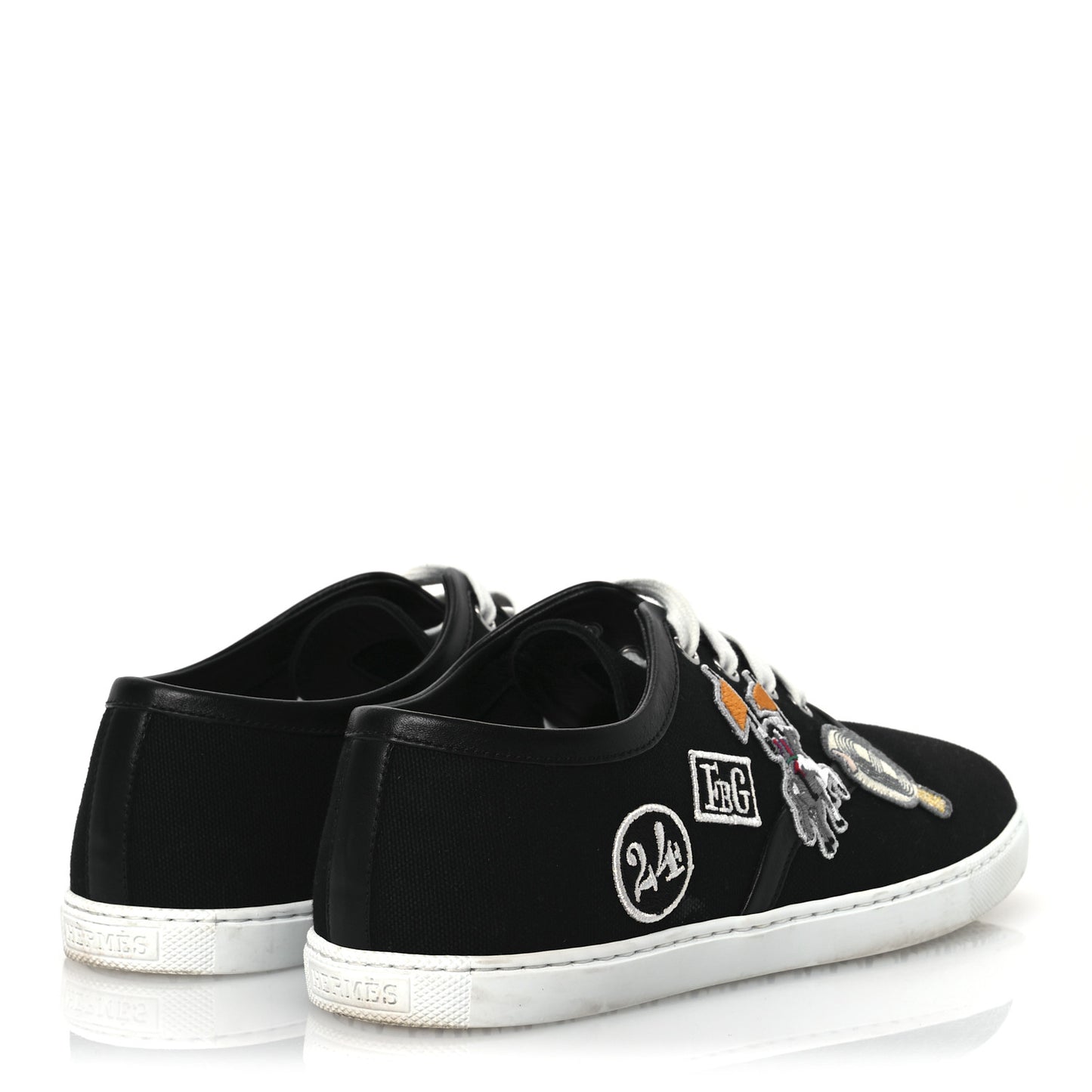 Canvas Embroidered Innocent Sneakers 38 Black