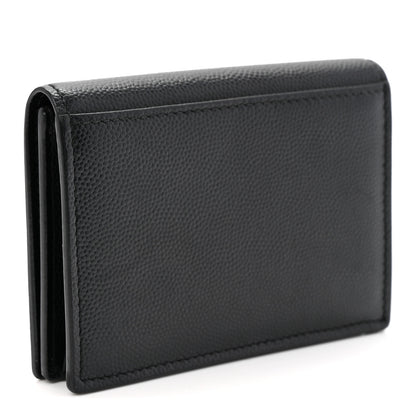Saint Laurent Grain De Poudre Business Card Case Black 3 of 9