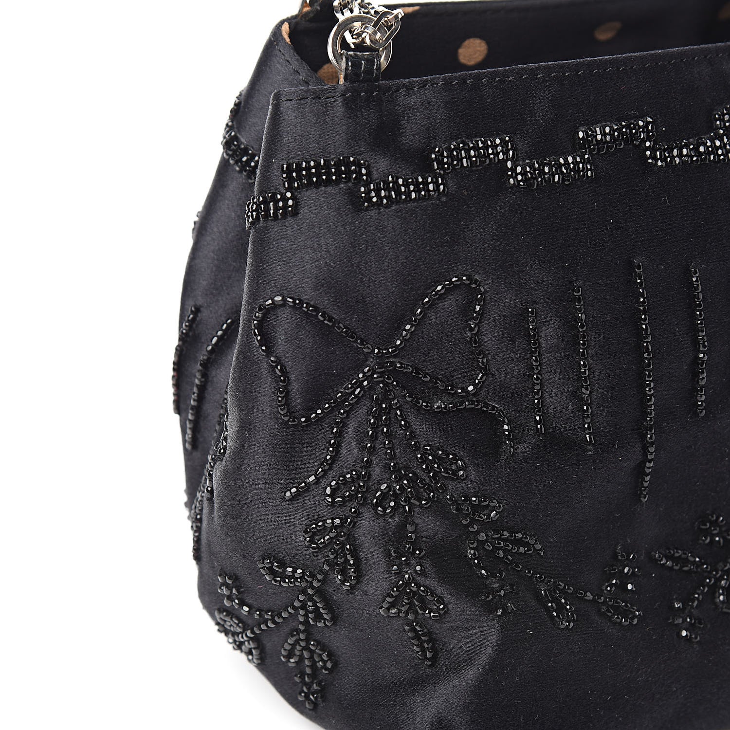 Valentino Garavani Satin Sequin Embellished Micro Shopping Bag Black 7 of 13