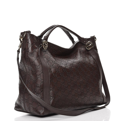 Gucci Guccissima Medium Miss GG Top Handle Bag Dark Brown 4 of 12