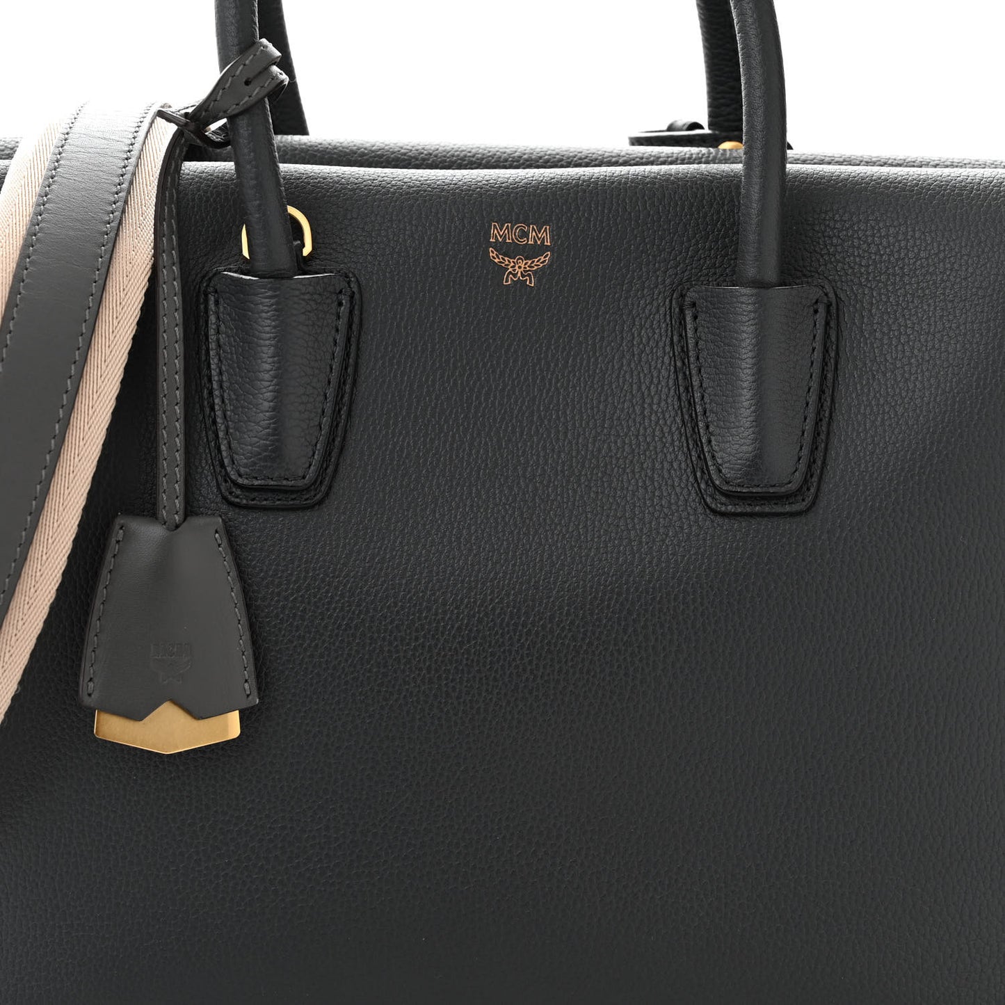 Grained Calfskin Medium Milla Tote Phantom Grey