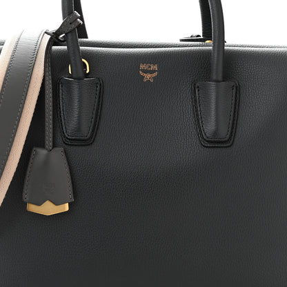 MCM Grained Calfskin Medium Milla Tote Phantom Grey 9 of 13