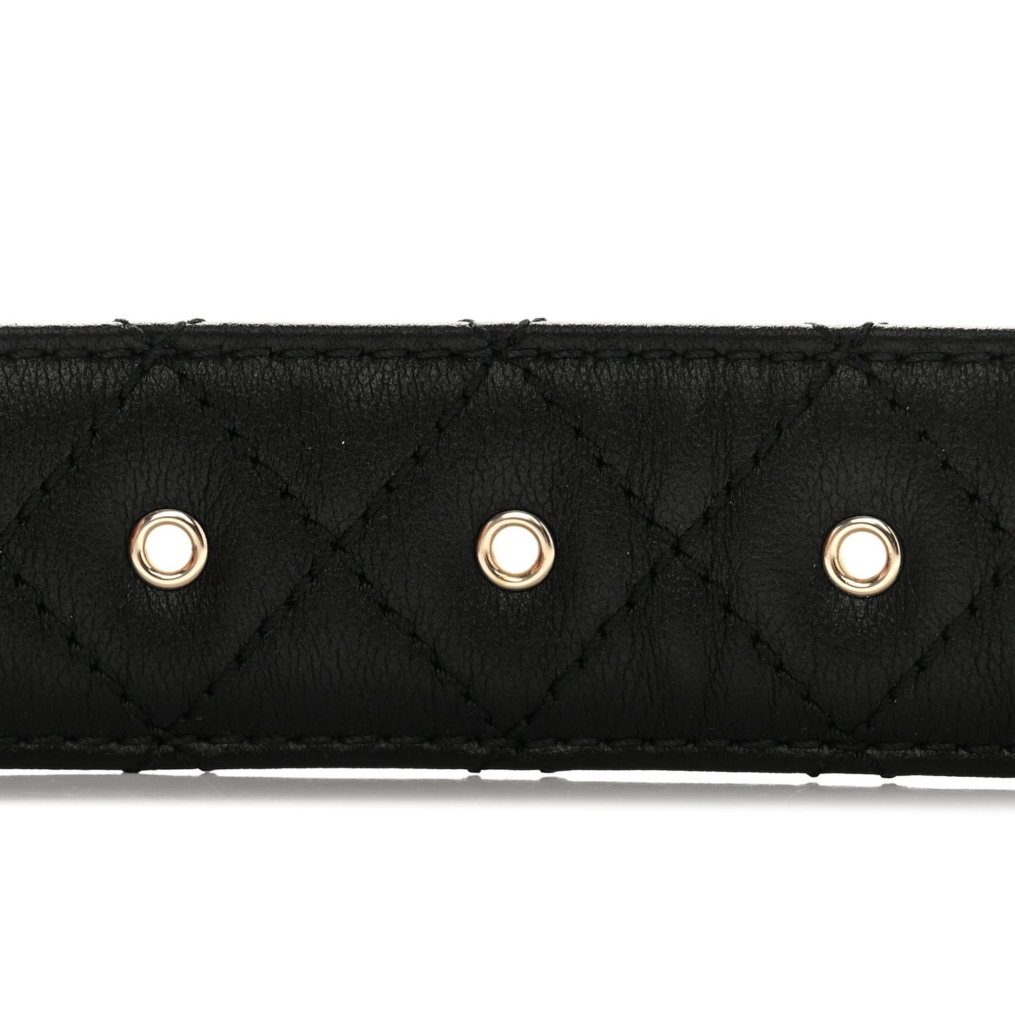 Calfskin Quilted CC Chain Belt 90 36 Black