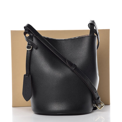 Burberry London Grainy Calfskin Small Lorne Bucket Crossbody Black 9 of 9