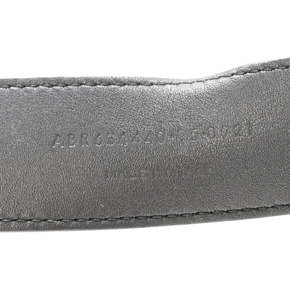 Saint Laurent Smooth Calfskin Monogram Cassandre Square Buckle Belt 95 38 Black 7 of 9