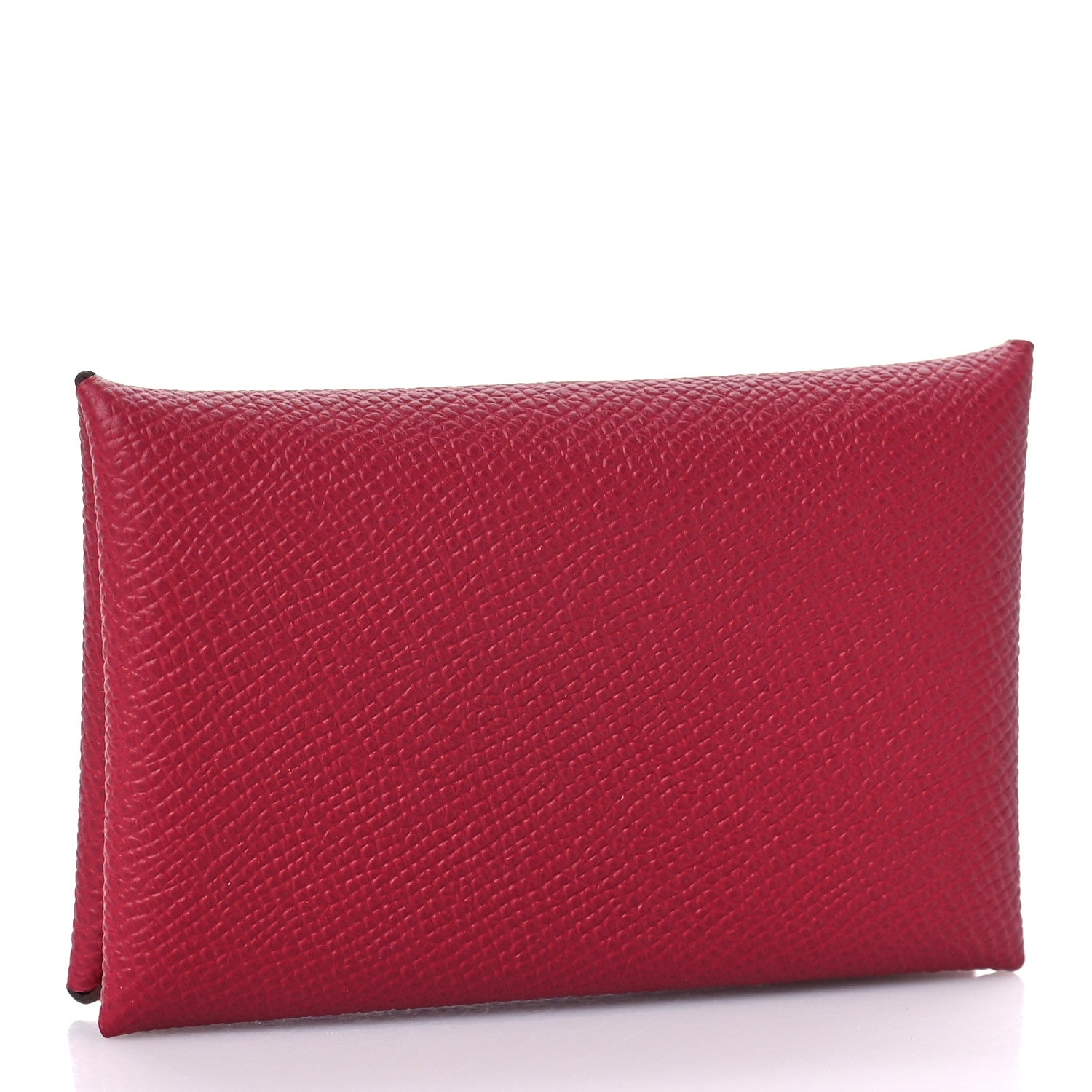 Hermes Epsom Calvi Card Case Rubis 3 of 10