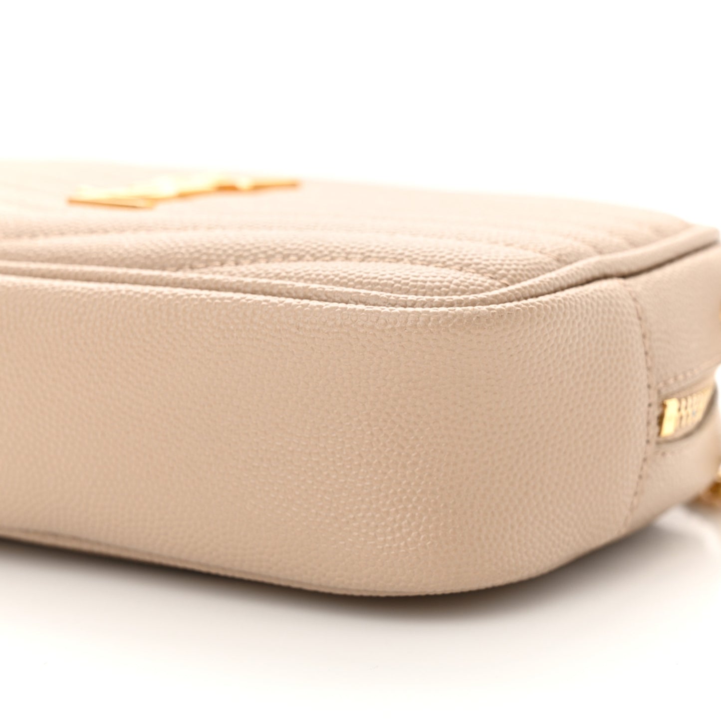 Grain De Poudre Matelasse Monogram Mini Lou Camera Bag Dark Beige