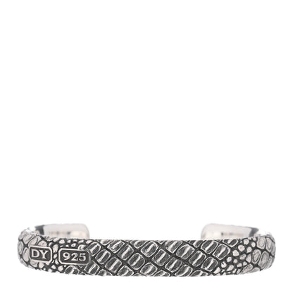 David Yurman Sterling Silver 10mm Naturals Gator Cuff Bracelet 1 of 4